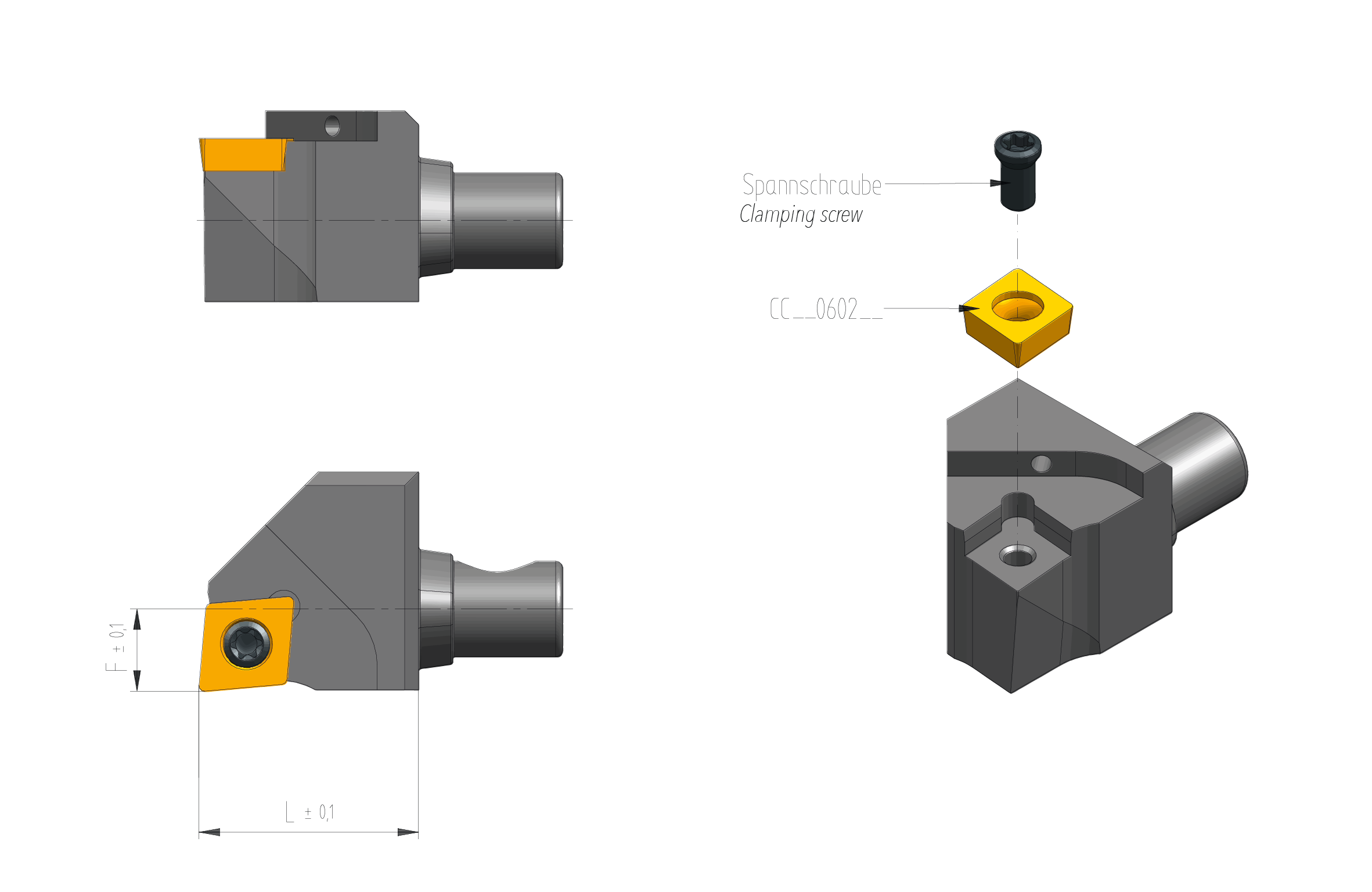 Main Image Article Modular Quick-Change System (PZ©turn), Cutting Heads CC... Version